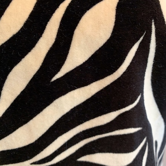 Milly New York Zebra Print Velvet Sleeveless Sheath Dress Bow Detail Women’s 4 - Picture 2 of 8
